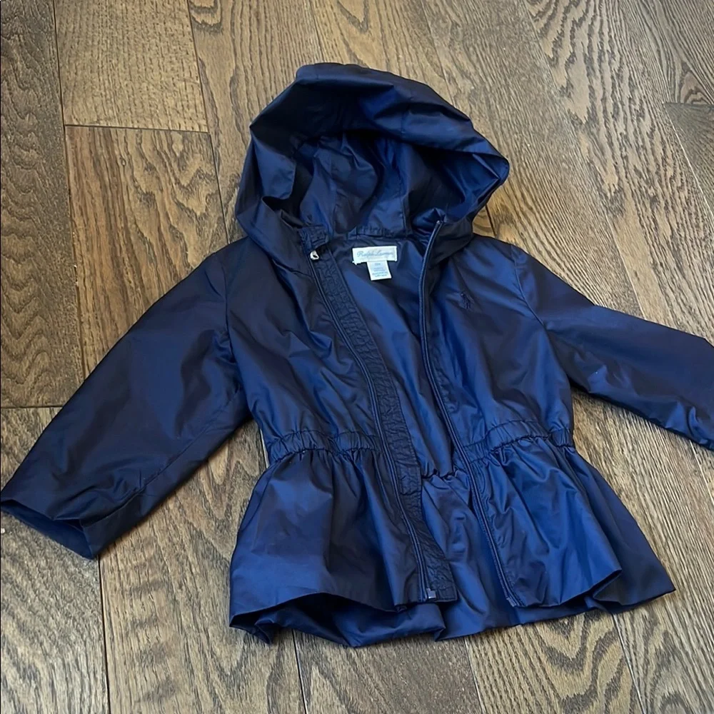 Blue Raincoat with Hood and Elastic Waist ralph lauren 18 months baby toddler